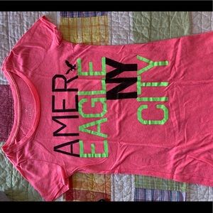 Bright Pink American Eagle Tee